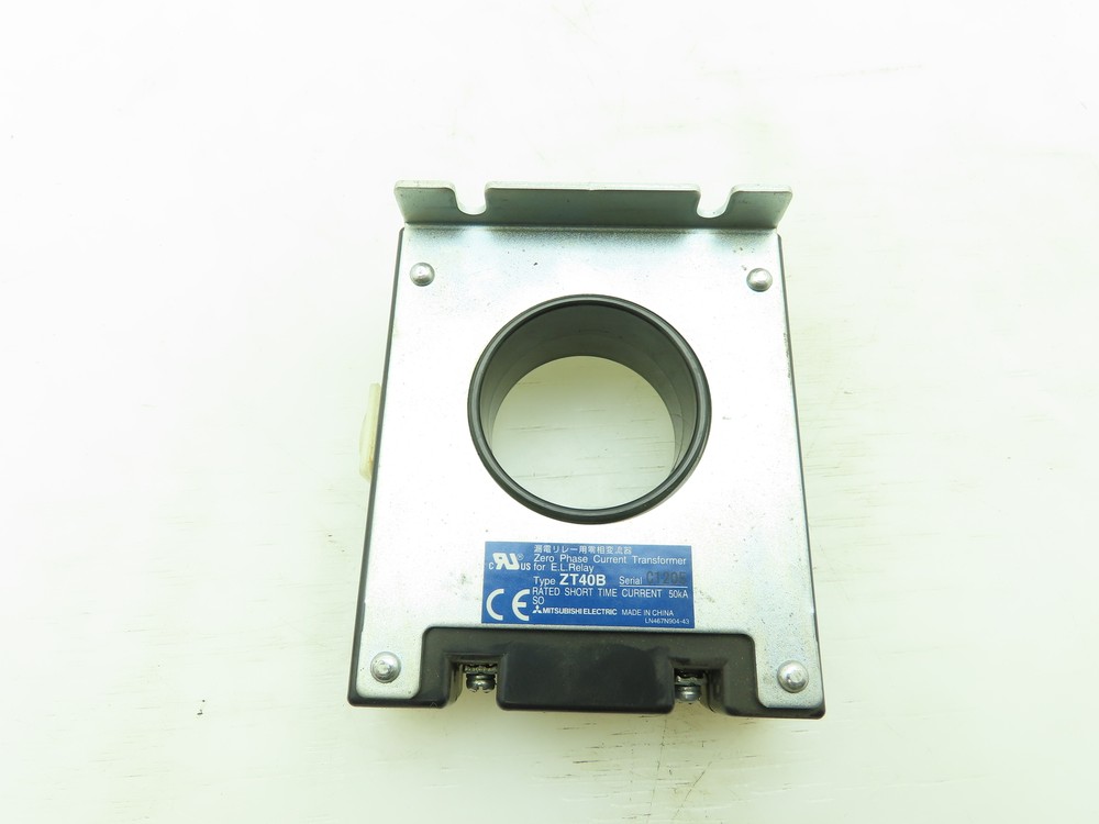 Mitsubishi ZT40B Zero Phase Current Transformer 50ka For E.L. Relay