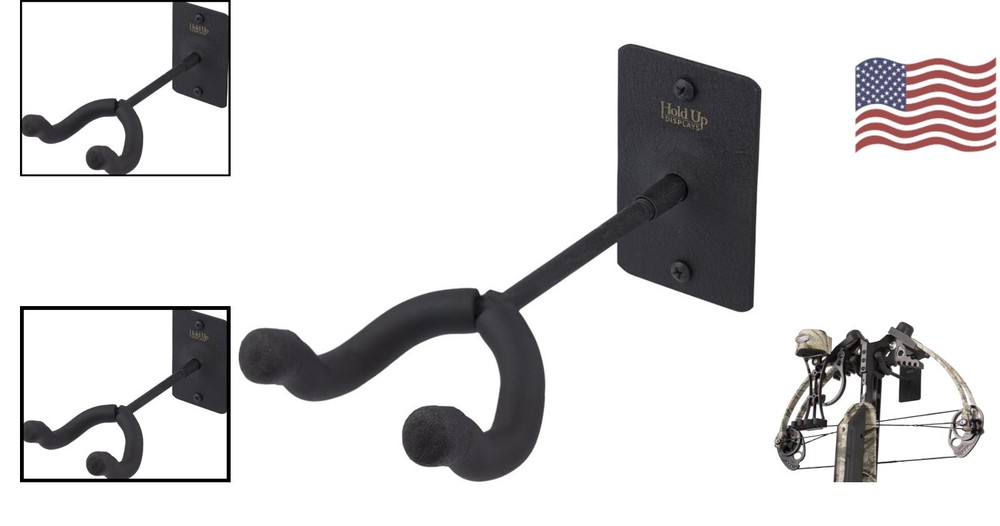 Versatile Crossbow Holder with Pivoting Cradle - Ideal Flat Wall Display