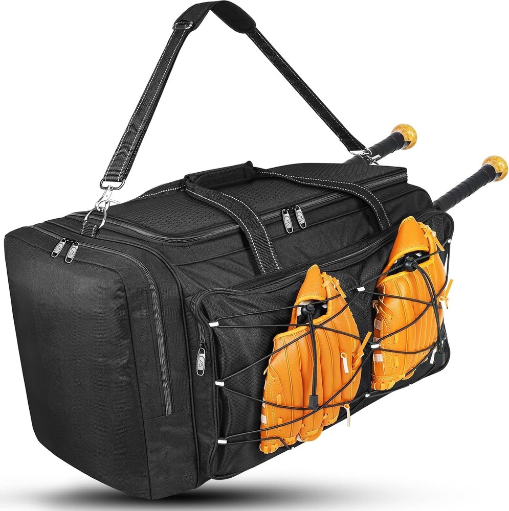 Durable Baseball Catchers Duffle Bag with Adjustable Straps & Compartments