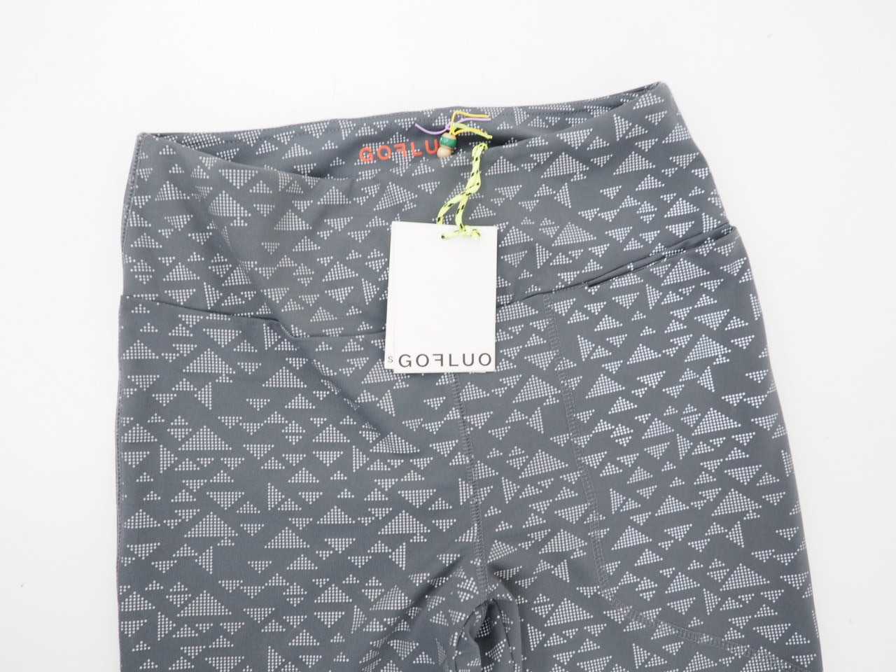 New! GOFLUO Cityglow Reflective Active Tights / Leggings Size L Gray High Vis