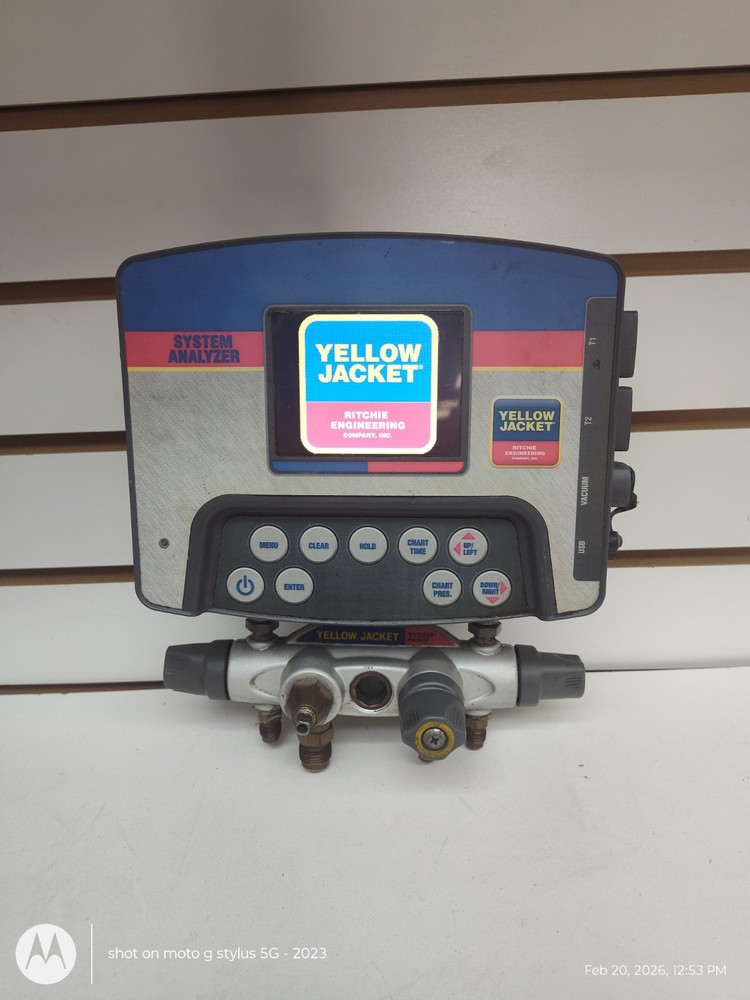 YELLOW JACKET 40815 REFRIGERATION SYSTEM ANALYZER ..MISSING LEFT KNOB!!!