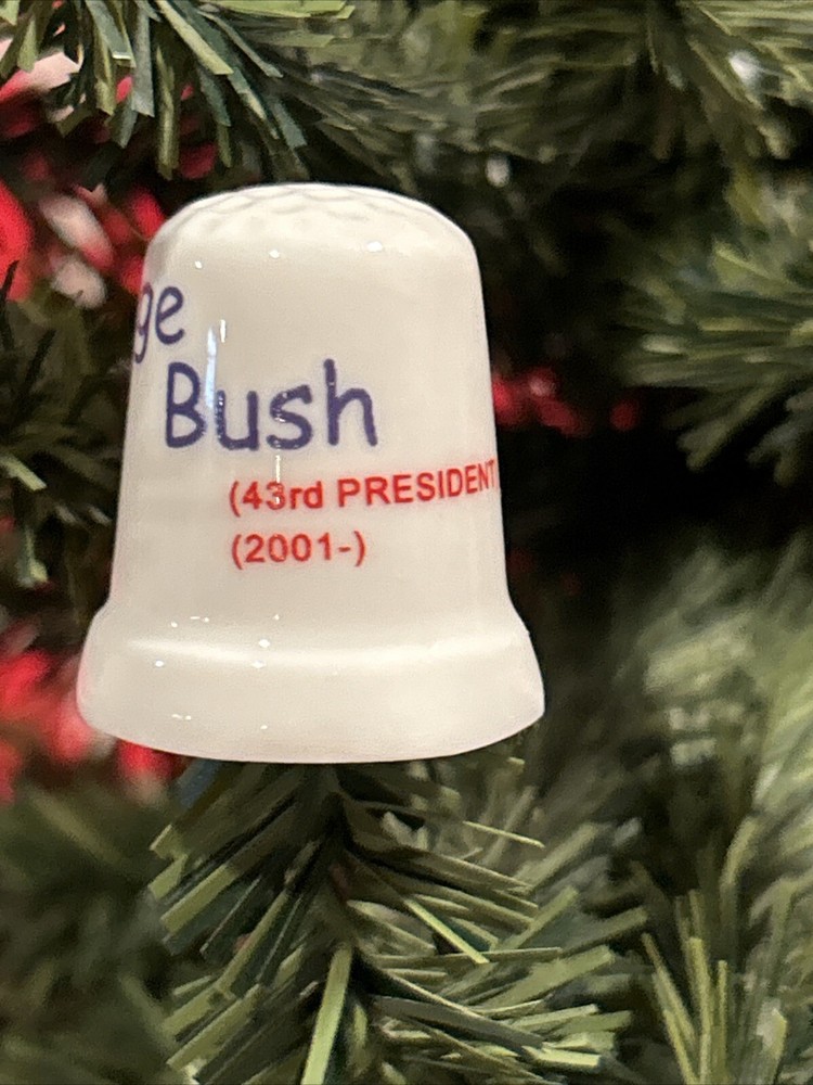 1” Ceramic President George Bush Thimble