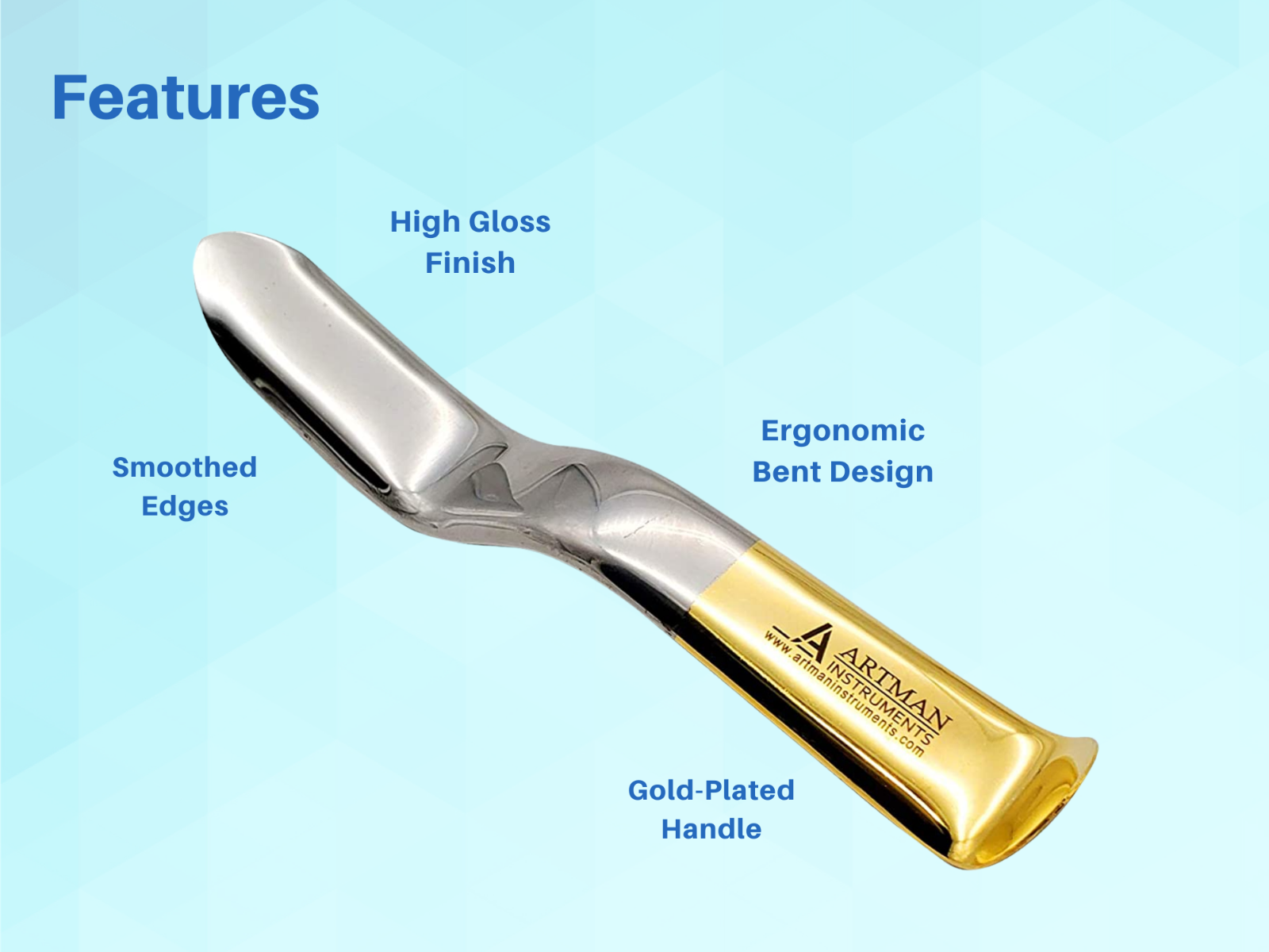 Minnesota Cheek Retractor Gold Plated Surgical Dental Instruments ARTMAN