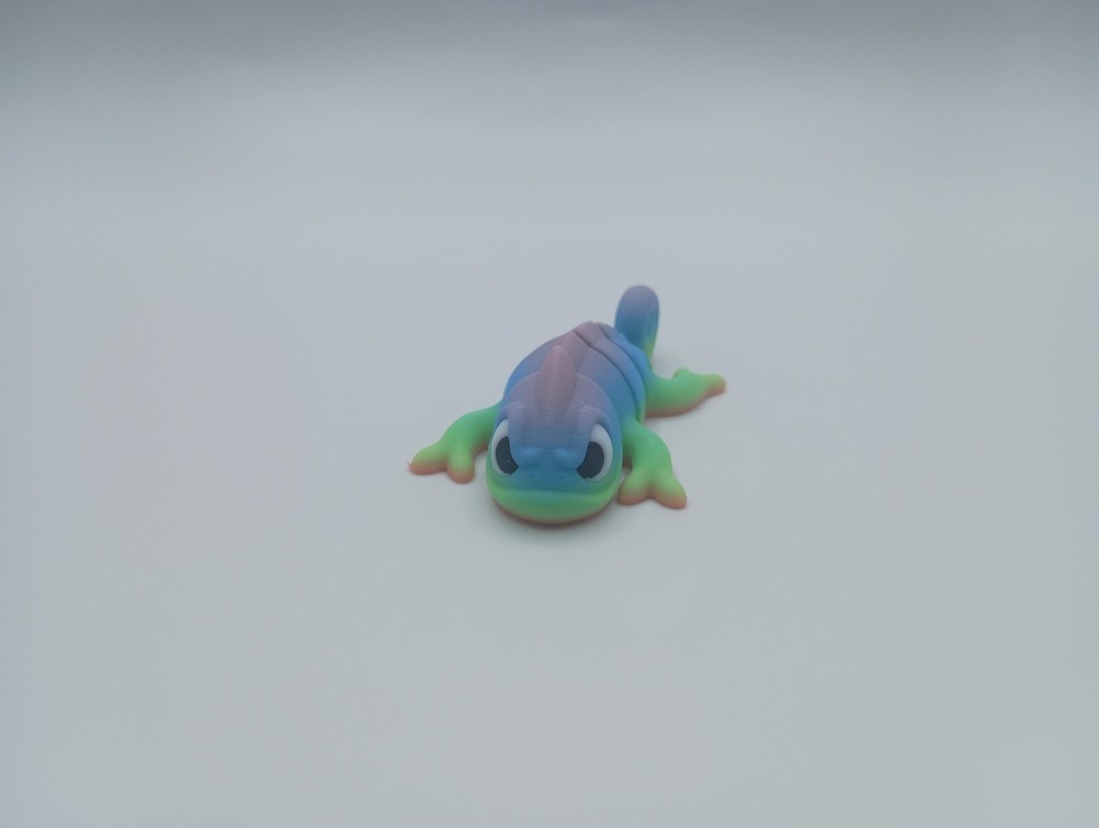 3D Printed Jiggle Pet Angry Chameleon