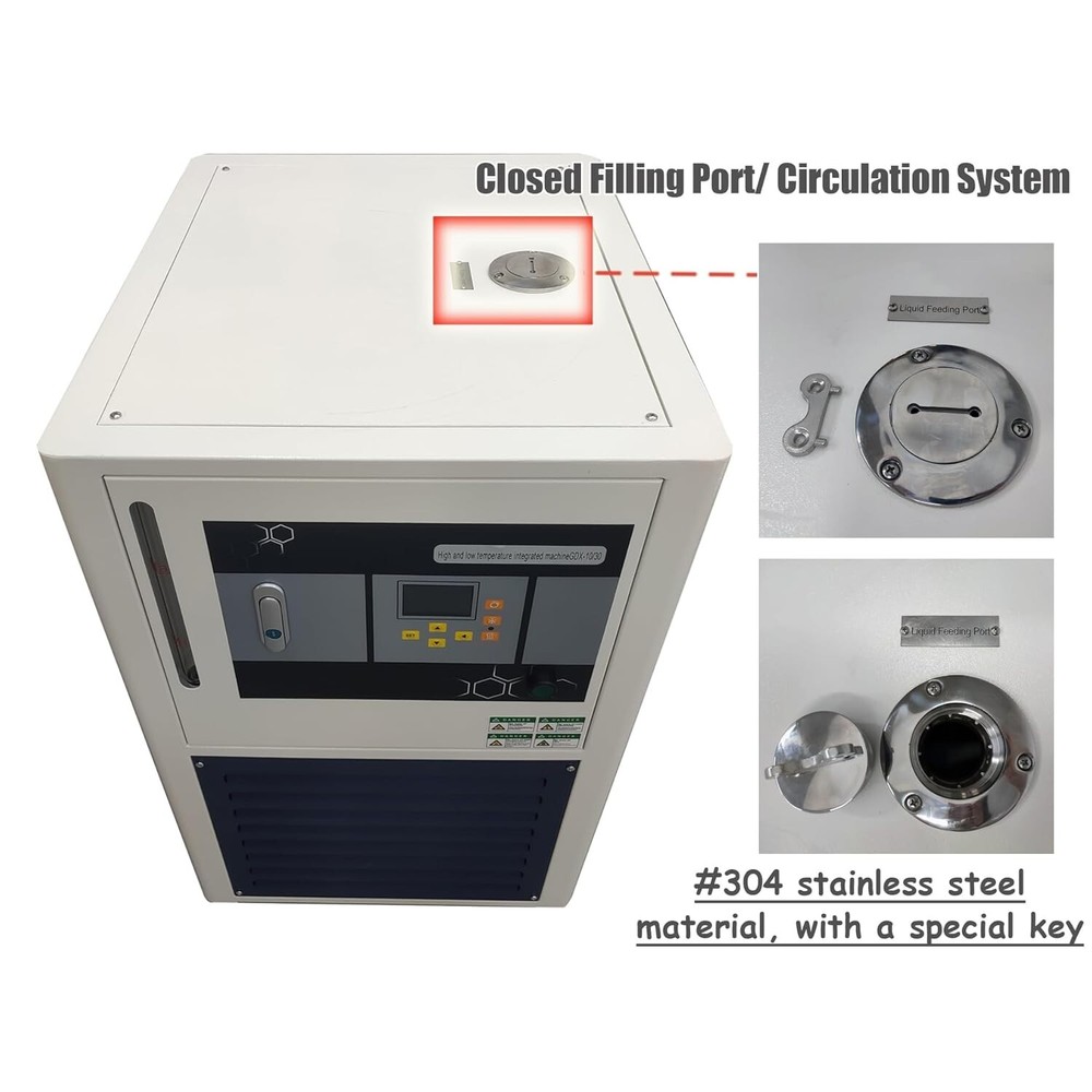 Lab Chiller Circulator 110V -30℃-200℃ 7L High&Low Temperature Circulator Pump