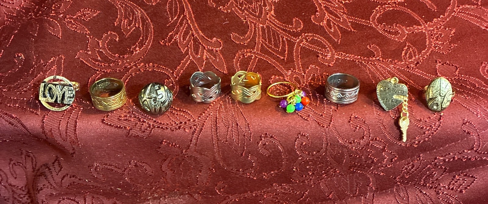 Vintage Lot of 10 Gumball Machine prize rings