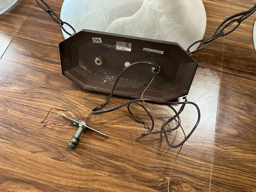 POOL TABLE 3-GLASS GLOBE HANGING LIGHT FIXTURE