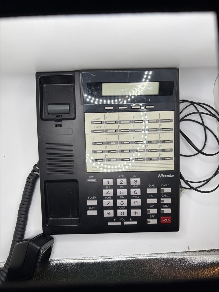 Nitsuko 92763 28-Button Speaker Display Phone (Black)