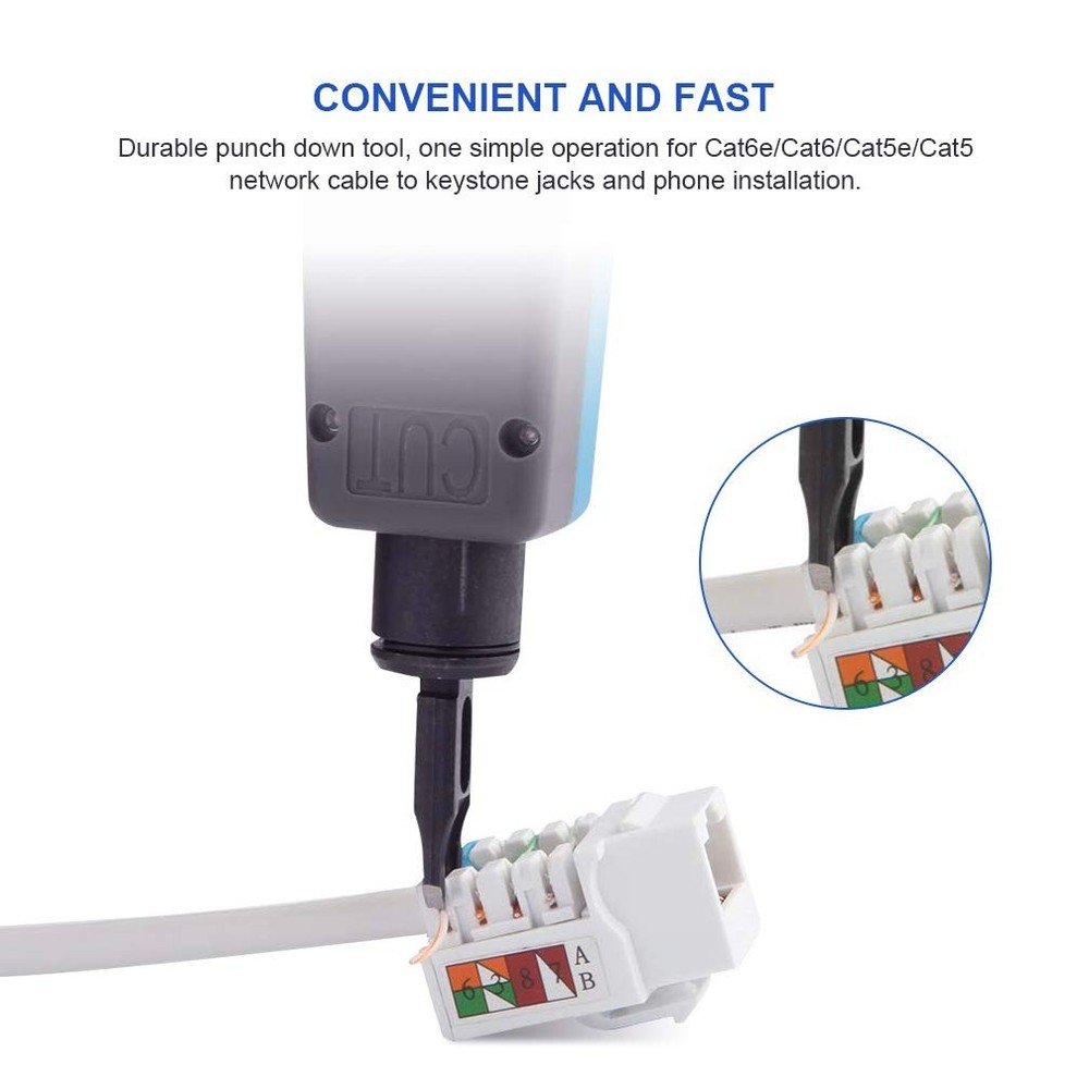 Punch Down Tool with 110/88 Blade & Network Wire Tool, X1