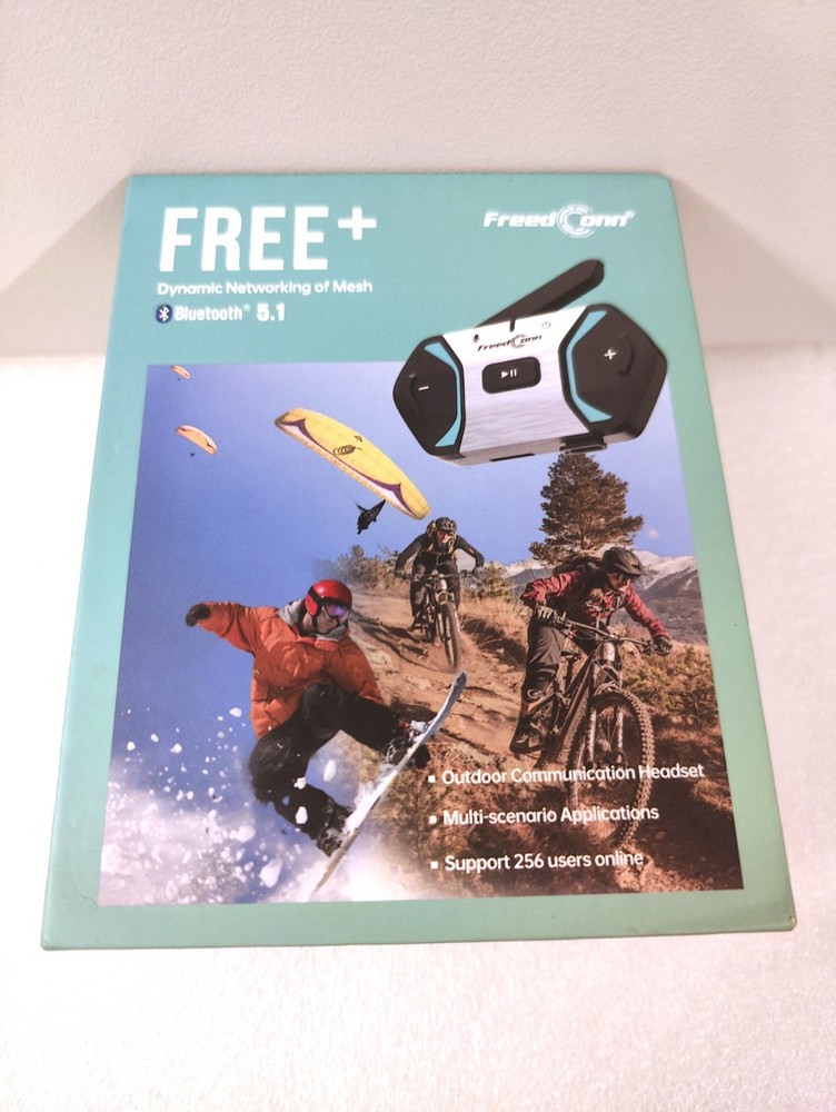 FreedConn FREE+ Mesh Intercom Bluetooth 5.1 256 Riders 2000m New Boxed
