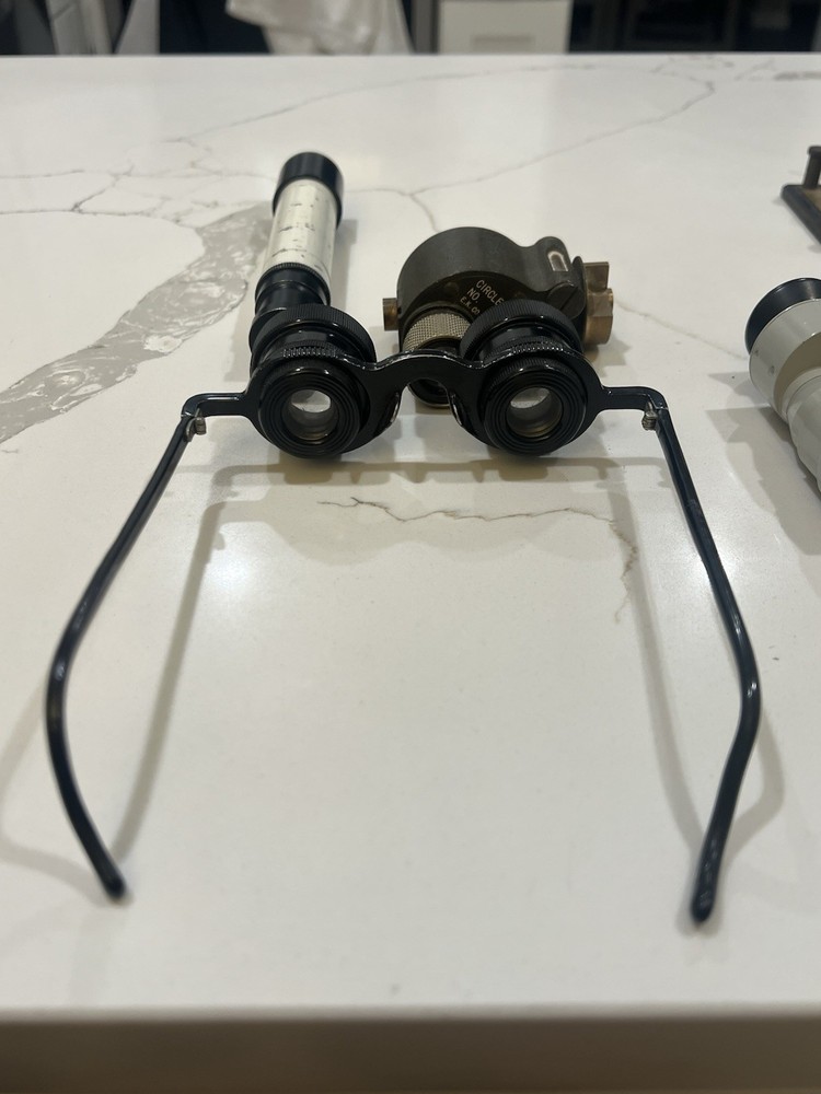 US WW2 M1 Aiming Circle Scope Lens Glasses Moorse Code Equipment Lot