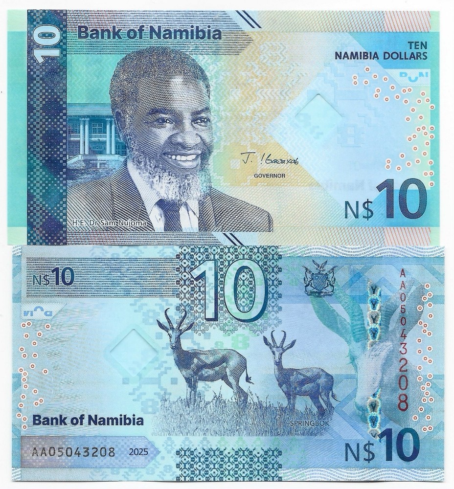 Namibia 10 Dollars 2025 UNC New