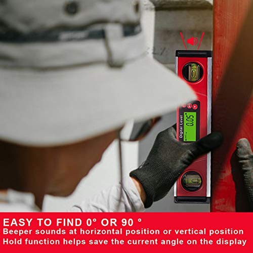 Digital Level and Protractor, 10 Inch IP54 Protected Electronic Bubble