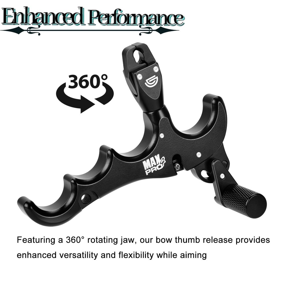 DD Bow Release Archery Release 360° Rotatable Thumb Release for Compound Bo