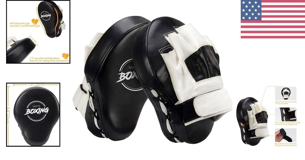 Lightweight Adjustable Punching Mitts with Durable Foam Padding for Fighters