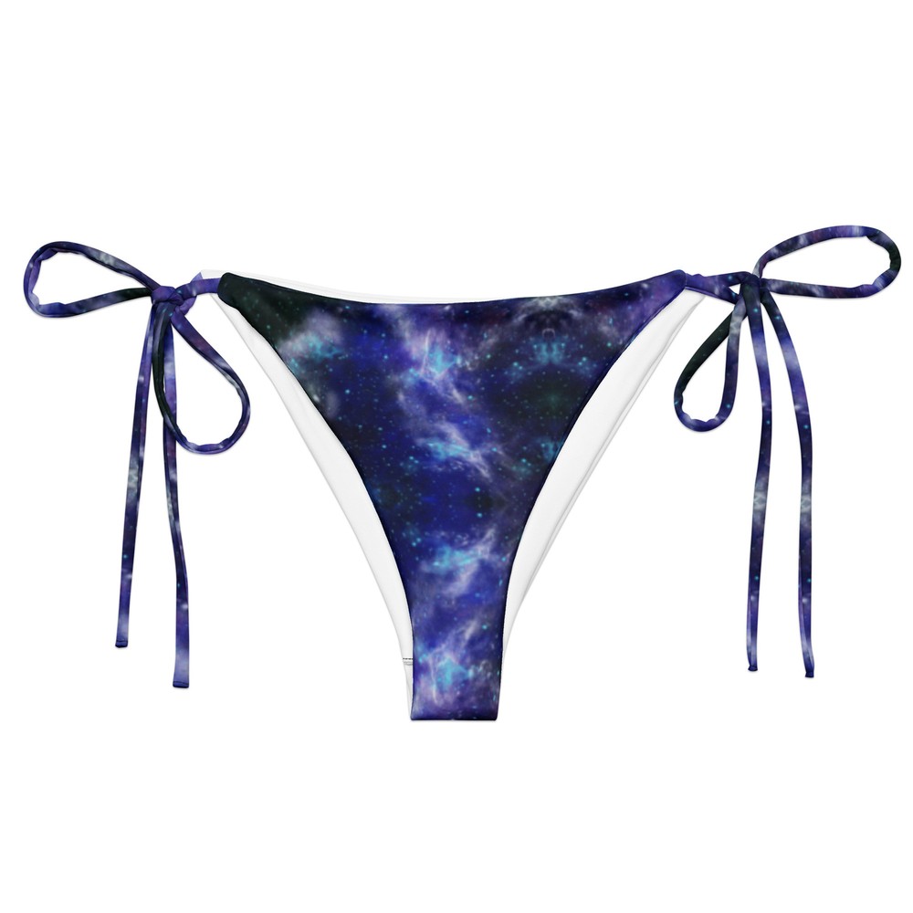 galaxy print | recycled string bikini bottom