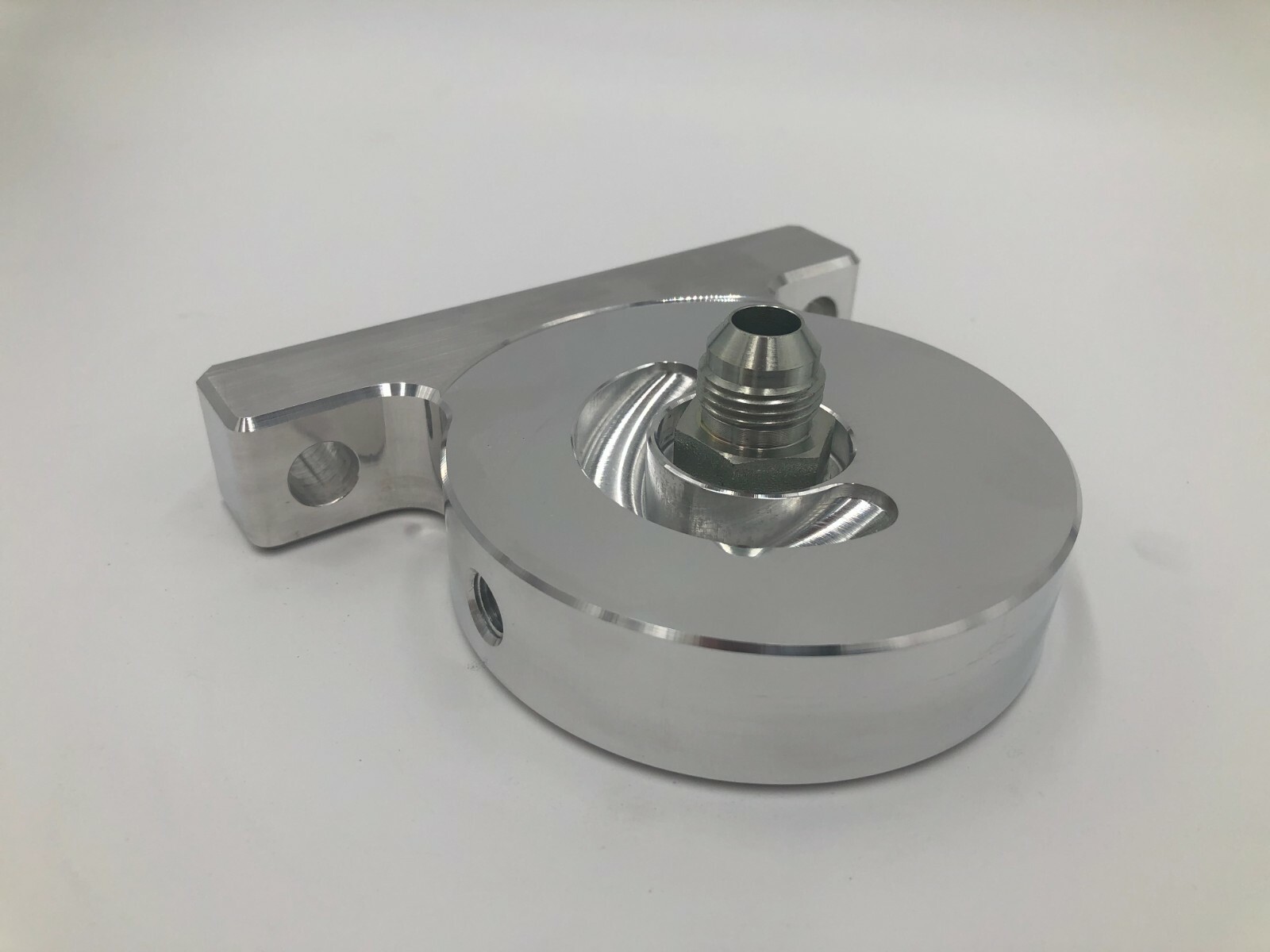 Ford 2N 9N 8N Spin On Oil Filter Adapter Zero Mess w/NEW Brass Tubing Connectors