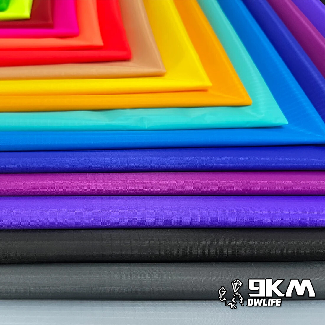 40D Thin Waterproof Ripstop Nylon Fabric PU Coated For Outdoor Kite Flags Making