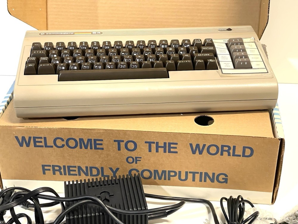 Commodore 64 Vintage Computer In Original Box With Original Purchase Receipt