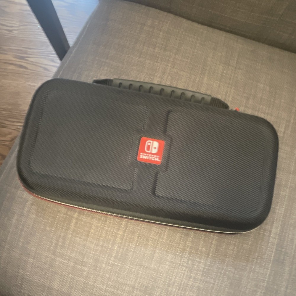 Nintendo Hard Shell Carrying Case Black Red for Switch Console & Games