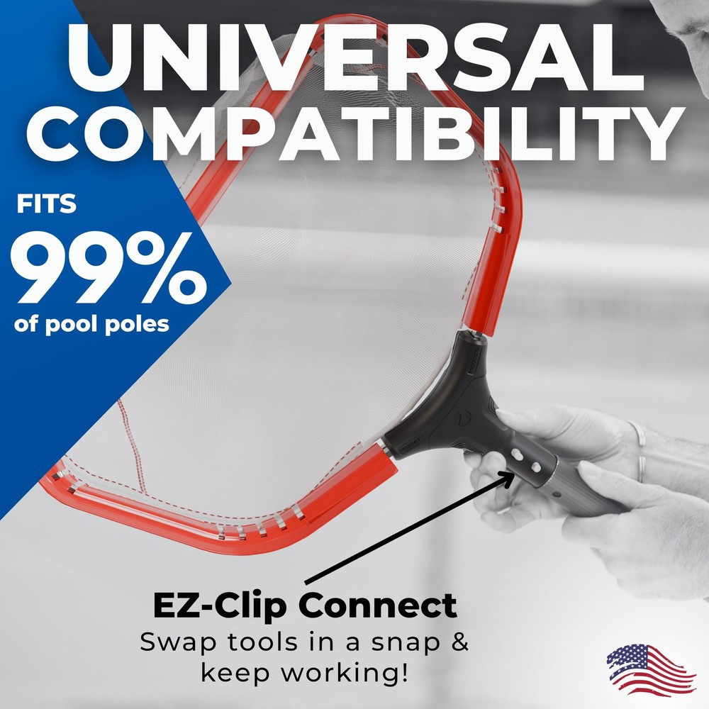 Silt and Leaf Rake Bundle for Pool and Pond Cleaning Pro-Tuff