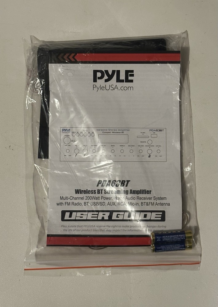 Pyle 200W Wireless BT Streaming Amplifier, Multi-Channel Home Audio Receiver