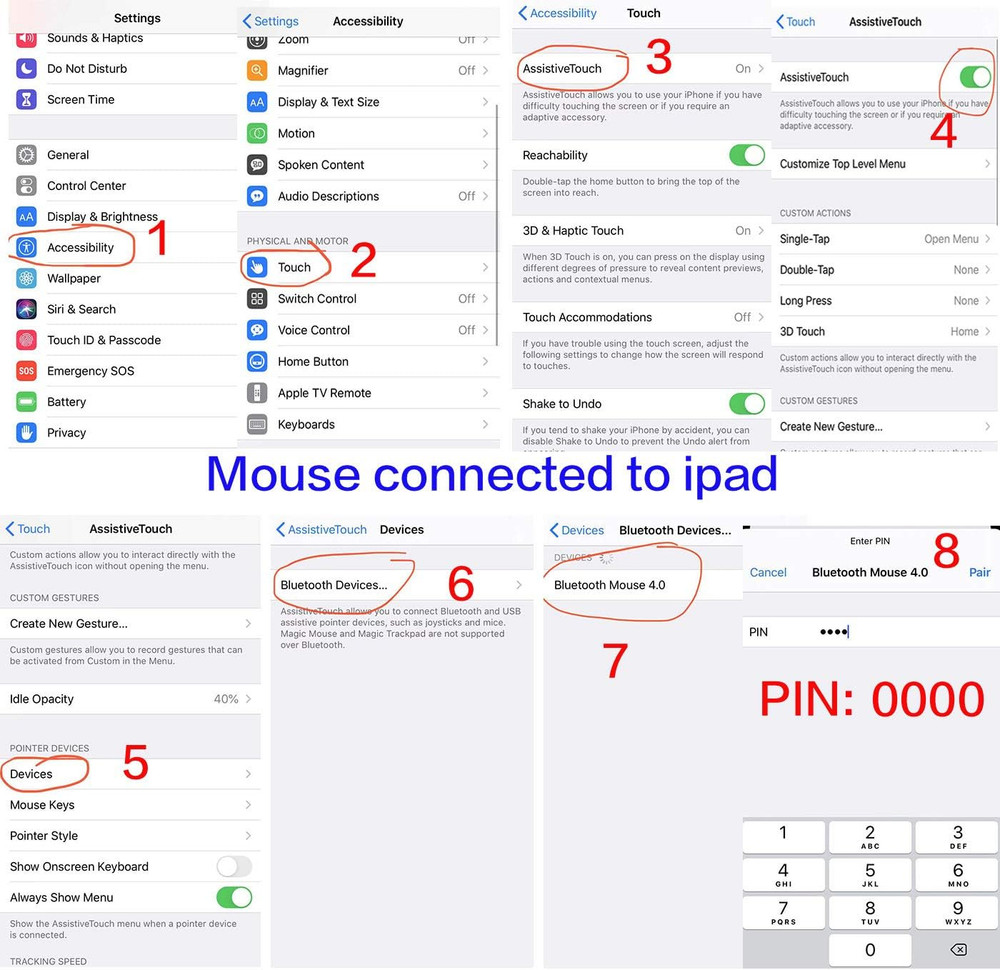 Bluetooth Wireless Mouse for Laptop Mac Macbook Ipad Macbook Air Macbook Pro Pc