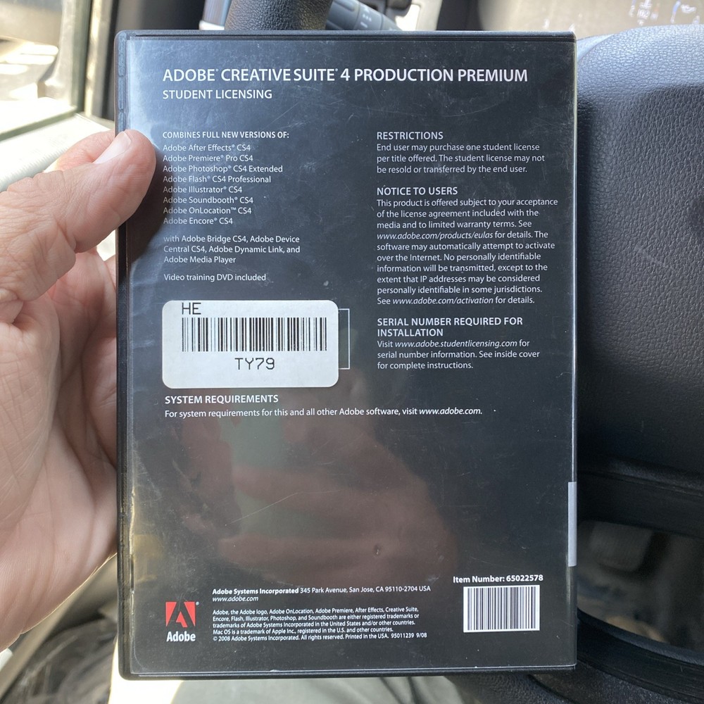 Windows Adobe Creative Suite 4 Production Premium DVD Set