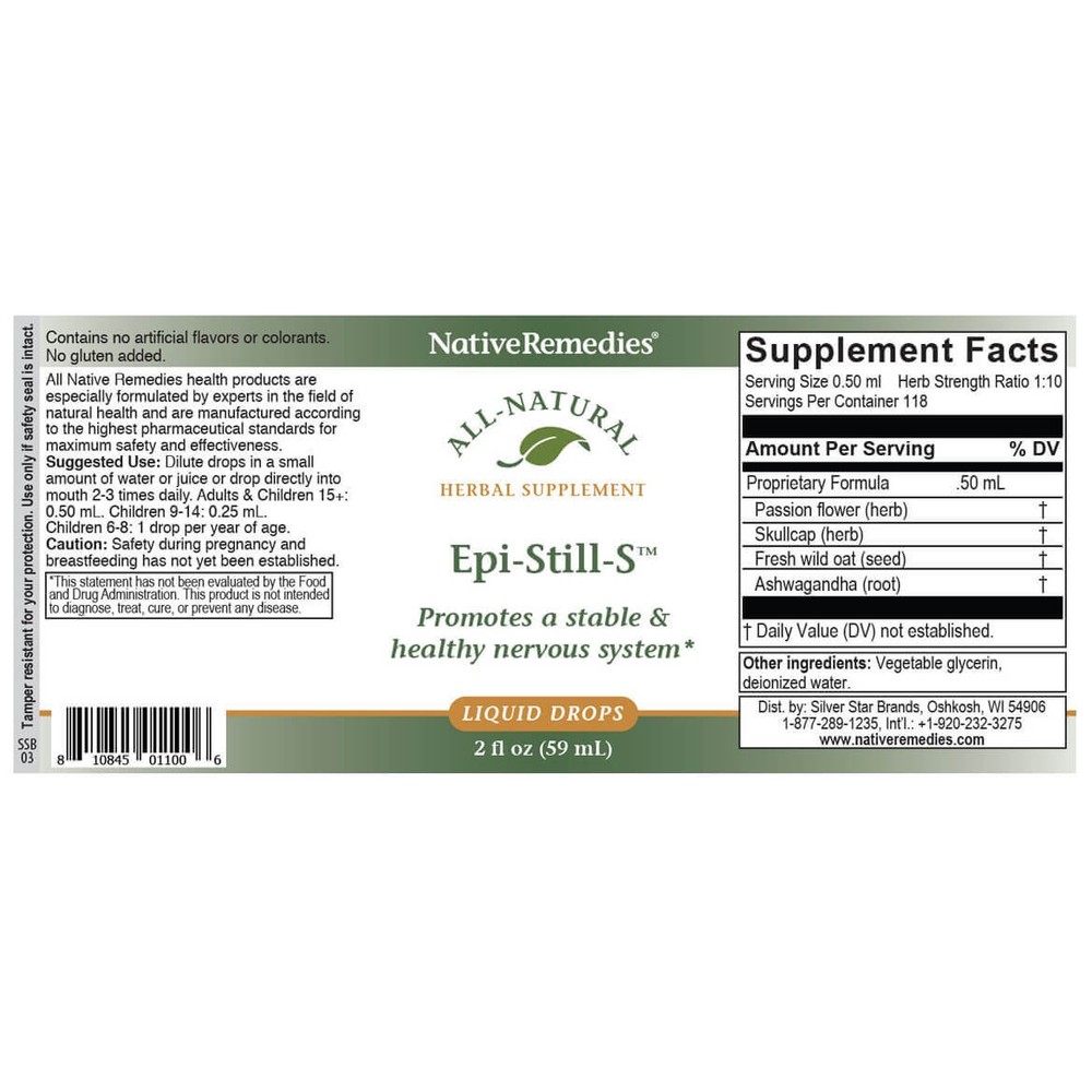 Native Remedies Epi-Still for Overactive Nervous Systems