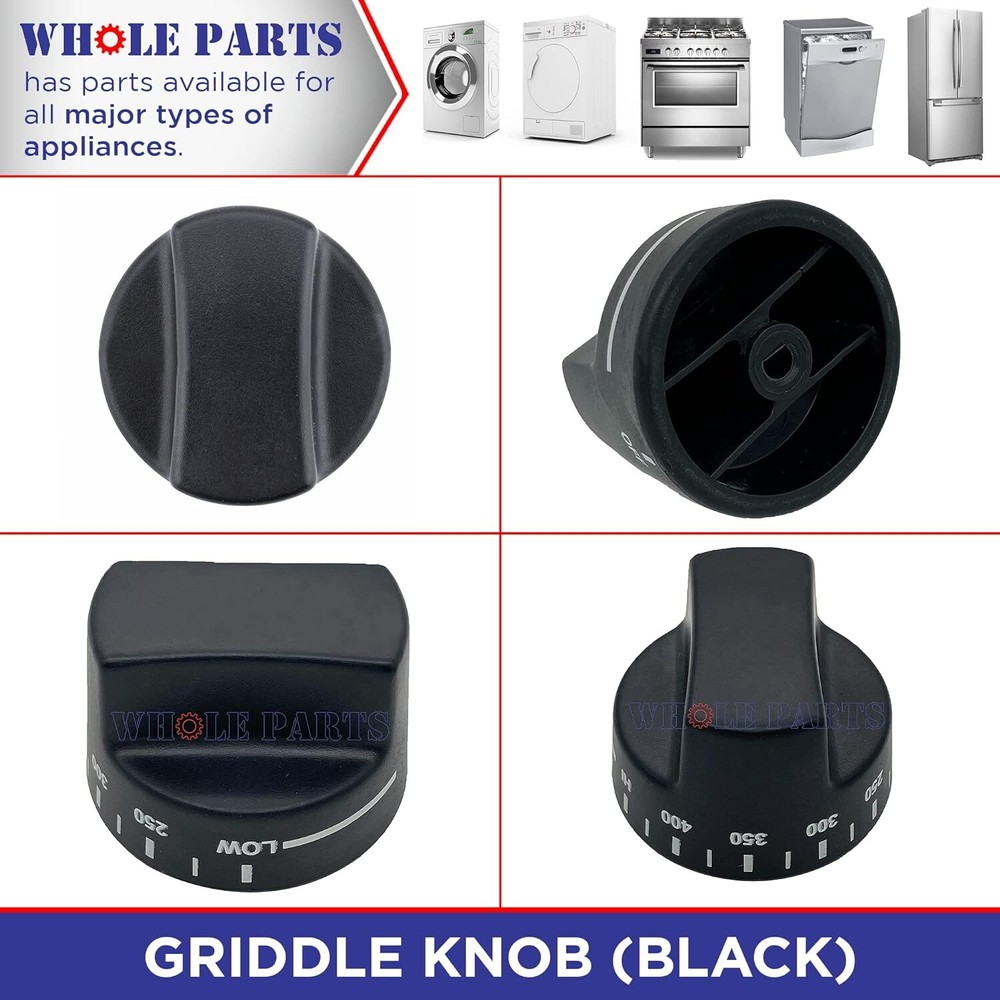 New PB010103 Griddle Knob (Black) for Viking