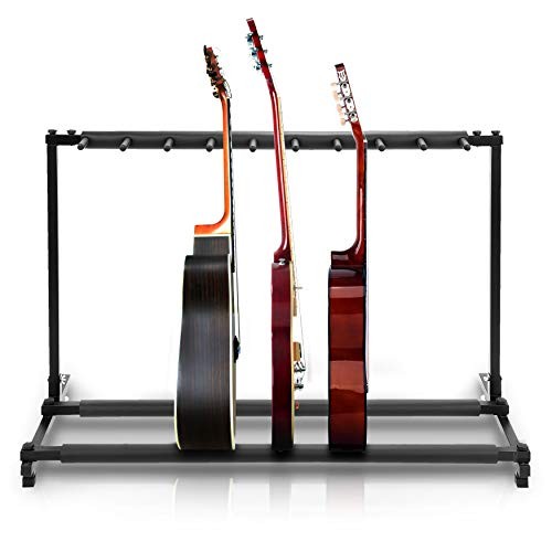 Pyle PGST93 9-Space Foldable Universal Multi Guitar Stand - Guitar Stand