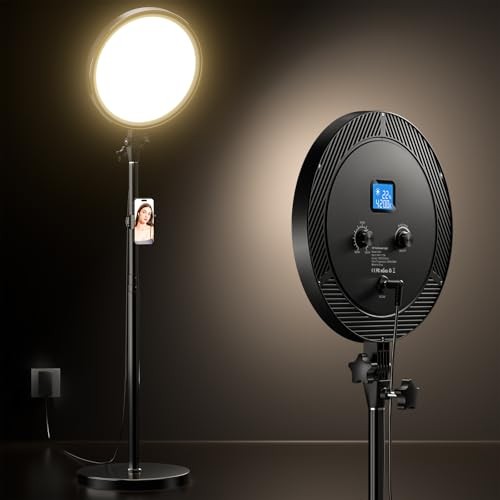 Professional Ring Light with Stand, Phone Holder & Remote – Full-screen Light