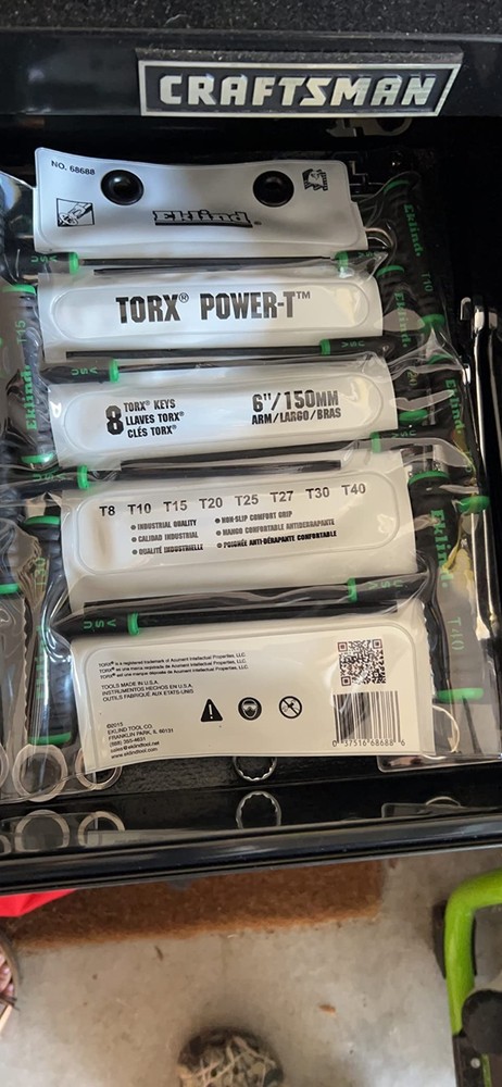 8pc TORX Star Key Set, T8-T40, Rust Resistant
