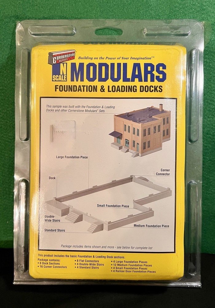 N Scale Cornerstone Modulars Foundation & Loading Docks -933-3283 NEW