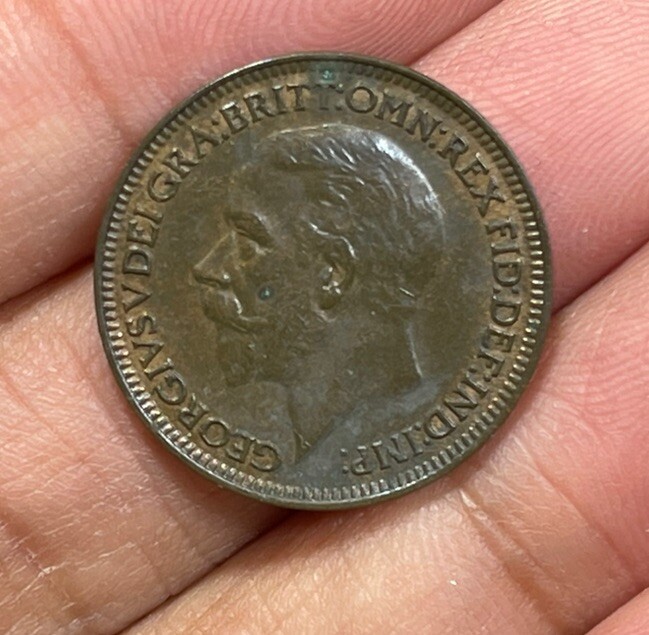 1934 Great Britain One Farthing Coin Excellent Condition