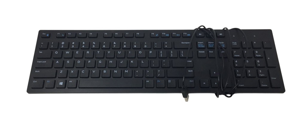 Slim Black DELL Wired Keyboard - Preowned