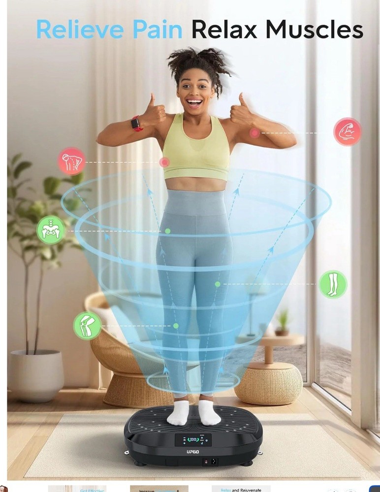 UPGO Vibration Plate Exercise Machine, Lymphatic Drainage Machine, Whole Body