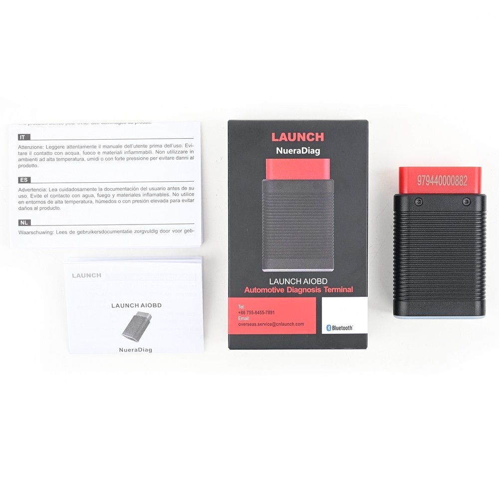 LAUNCH AIOBD Mini Bluetooth All System Diagnostic Tool OBD2 Scanner & 36CM Cable