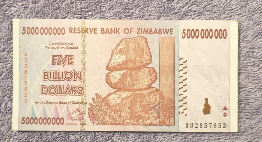 IT. # G-177 / One Zimbabwe $5 BILLION NOTE CIRCULATED  CONDITION