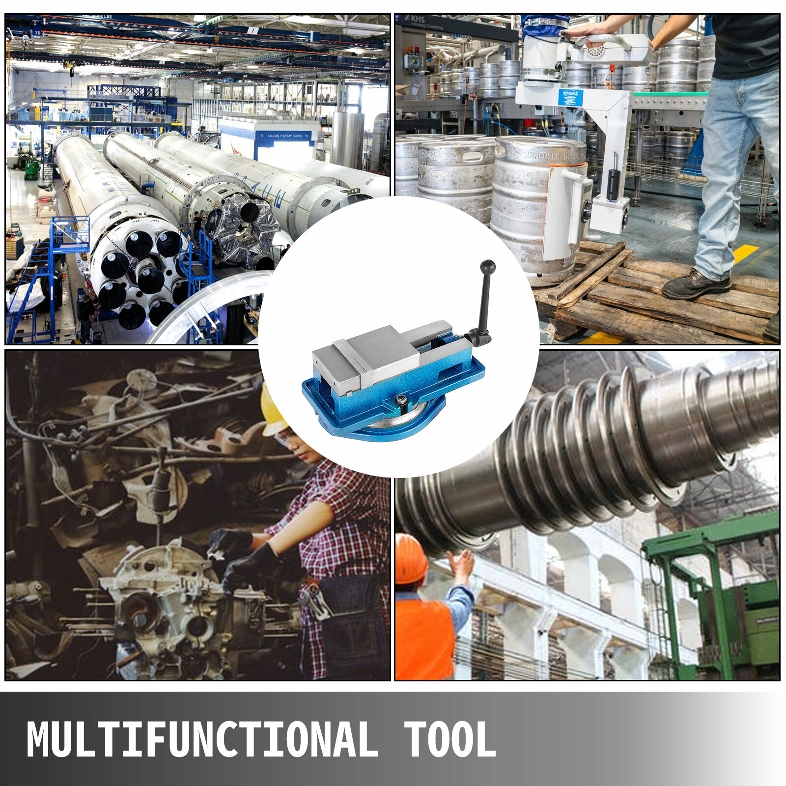 VEVOR 4" Milling Machine Vise w/ 360° Swivel Base CNC Precision Vise Drilling