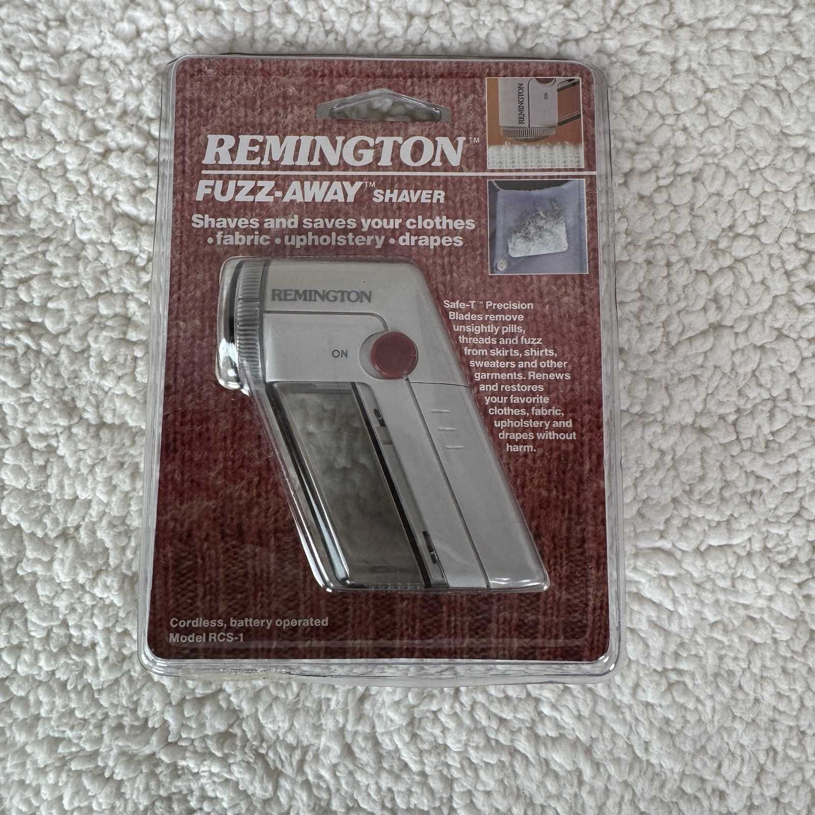 Vintage Sealed Remington Fuzz-Away Fabric Shaver RCS-1 – 1987 – Cordless – NIB
