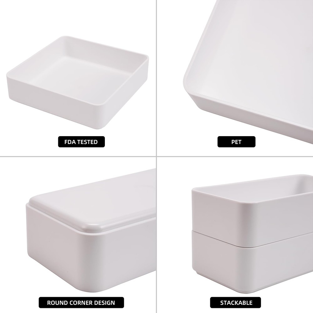 CHANCETSUI 11-Piece Stackable Drawer Organizer Set, Multi-size Desk Drawer Or...