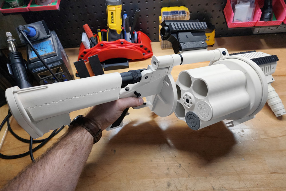 M32/M32A1 Grenade Launcher Prop 3D Printed