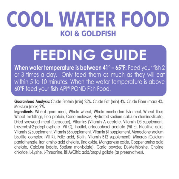 API Cool Water Pond Fish Food 1.40 lb. Bag 197D