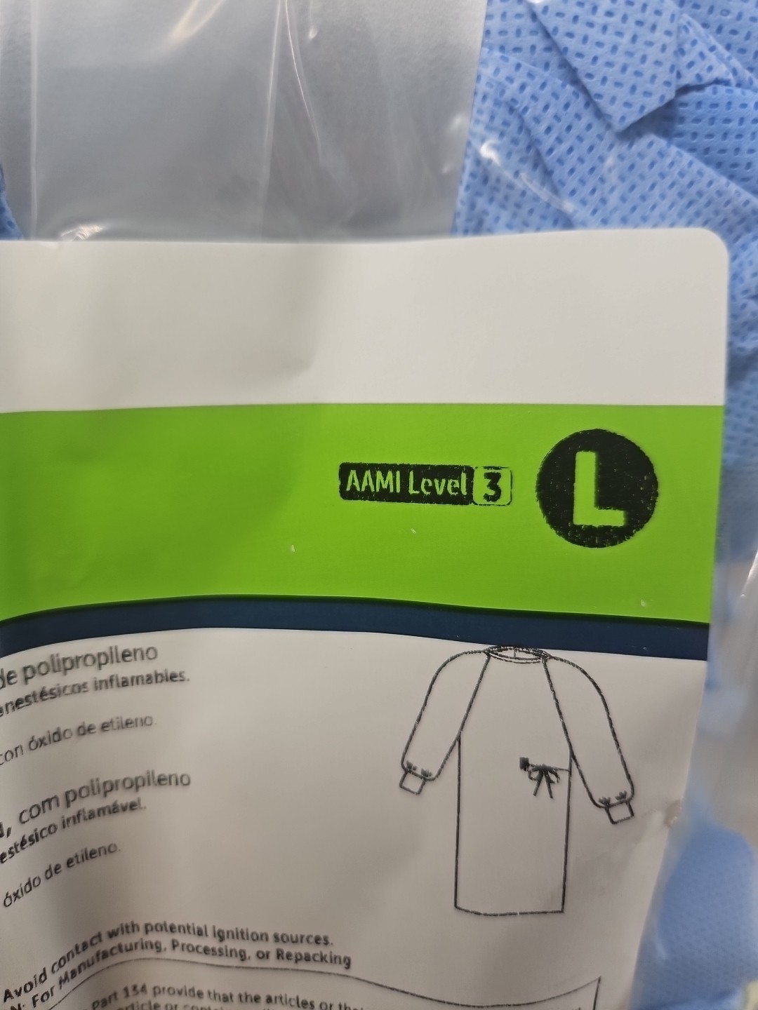 Halyard Surgical Gown Ultra With Polypropylene Fabric Size: LARGE *48-Pieces*