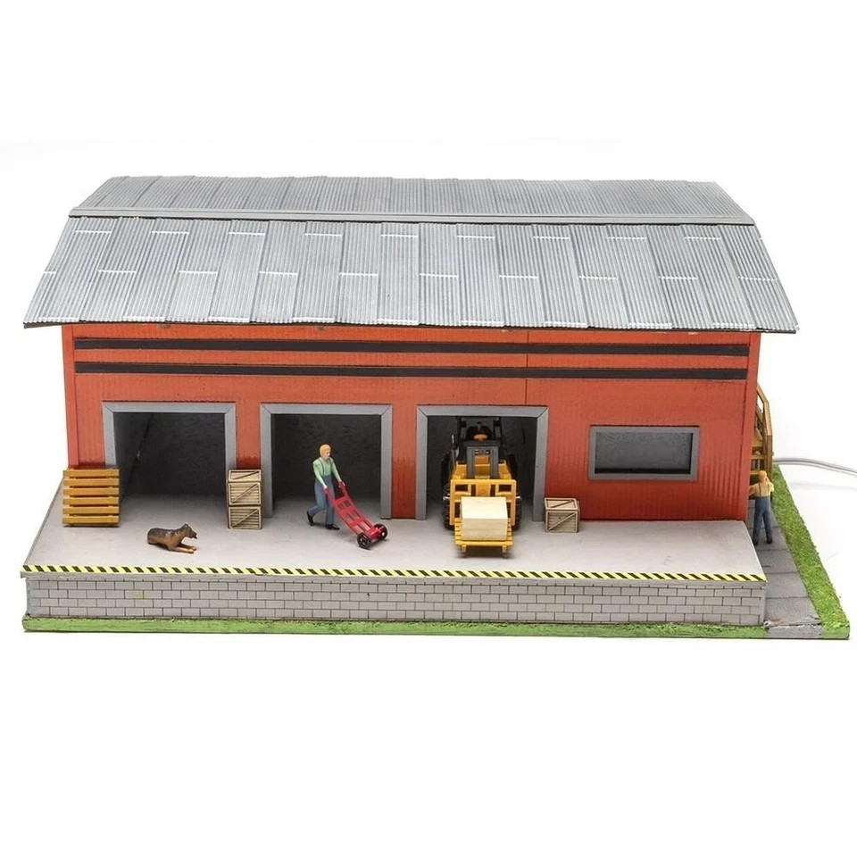 O Scale Schneider Freight Building Lighted O Gauge Train Layout Warehouse