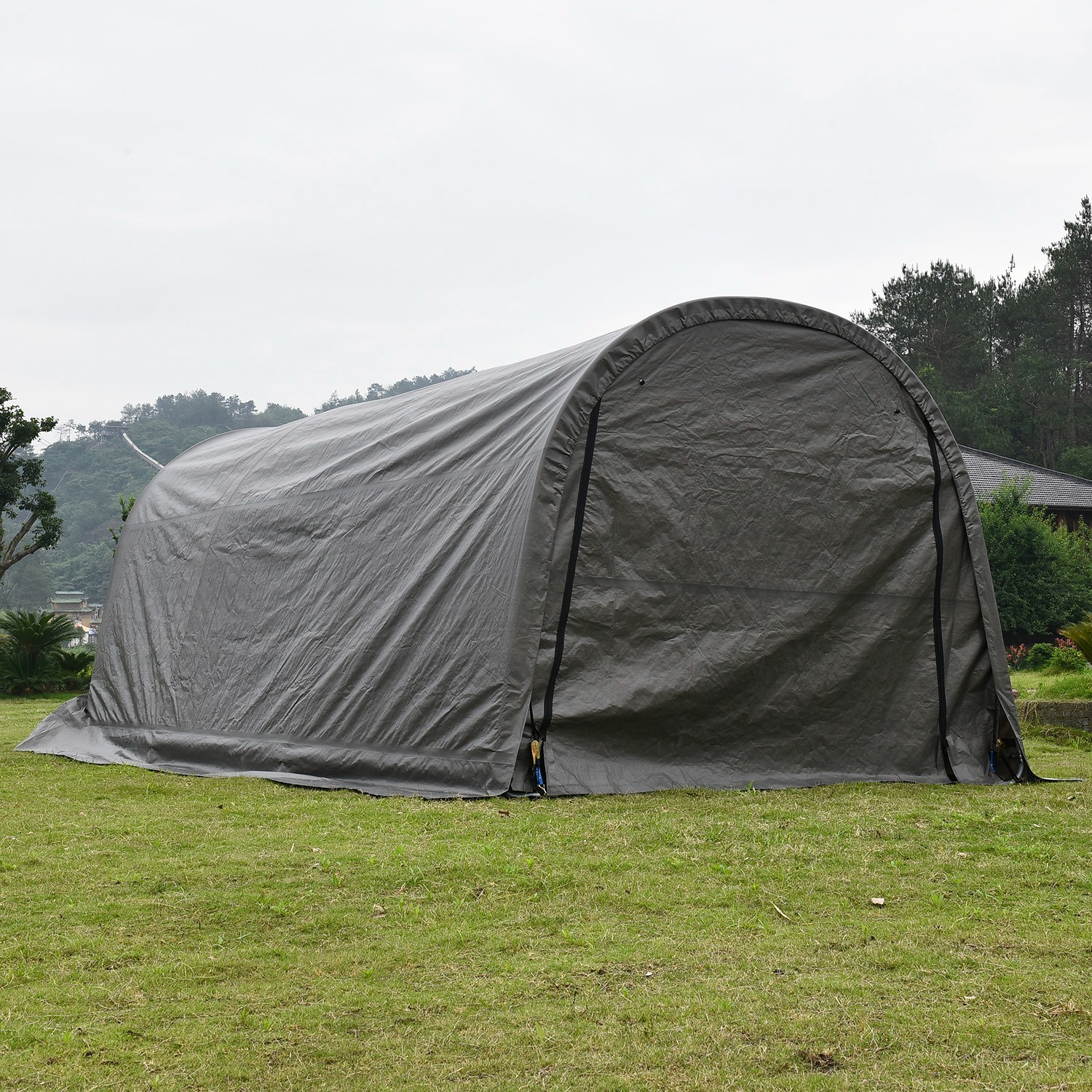 20 x 10ft Carport Heavy Duty Car Tent Garage Canopy Frame & Cover