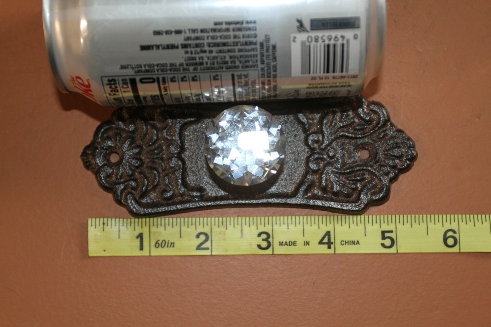 Rustic Elegance Cast Iron Handles Pulls Crystal Look Knobs, Hw-55