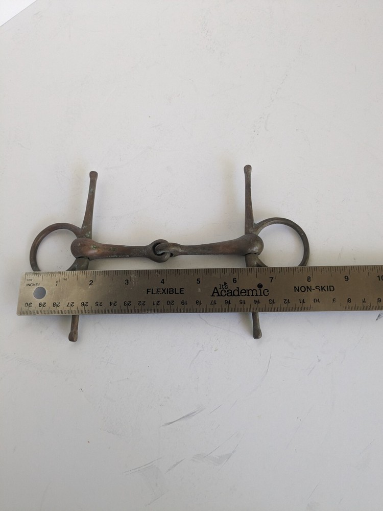 Vintage Full Copper Snaffle Bit. Some engraving. England?