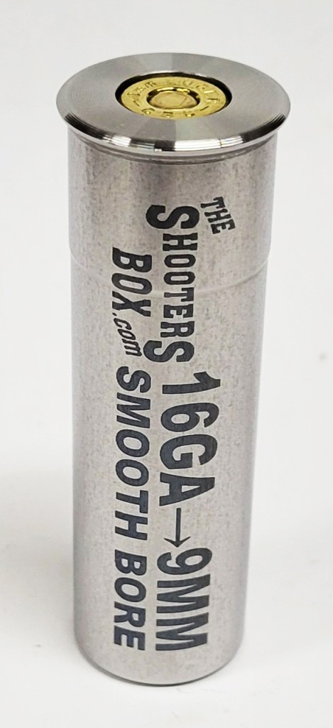 16GA to 9MM Luger Shotgun Adapter - SMOOTH BORE-Stainless - Free Case & Shipping